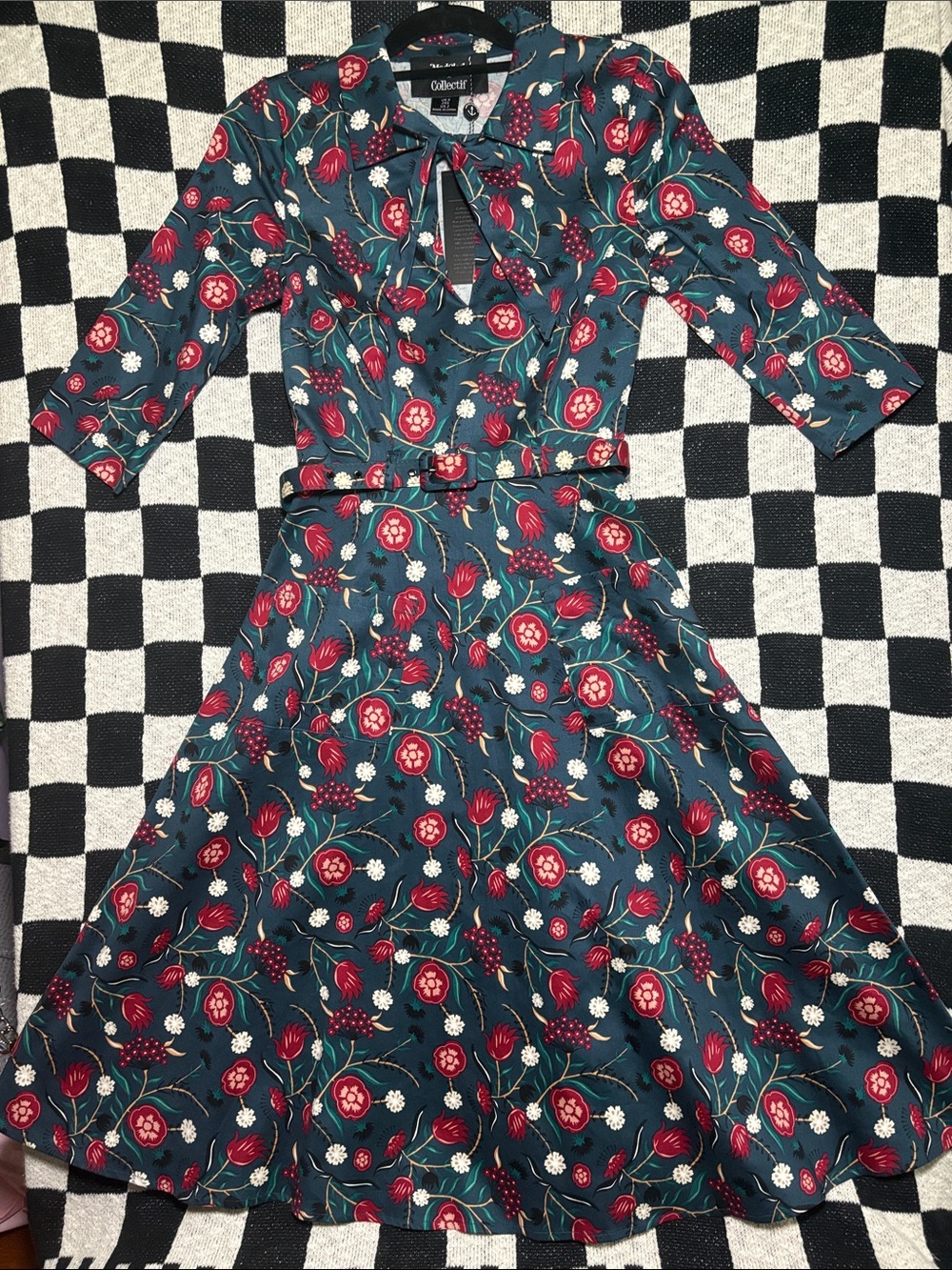 NWT ModCloth x Collectif Darcey Poppy Floral Swing Dress